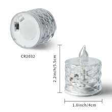 Mini Hengling Cristal Transparente Velas Luz Led Eletrônica Decorativa - Multicolorido - Visão 5