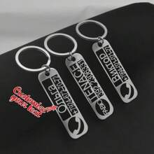 1pc Customized Stainless Steel Name Engraved Keychain, Personalized Gift, Best Birthday/Mother's Day/Father's Day Present
