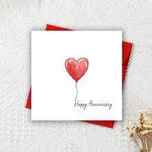 Aquarellherz Ballon Karten, lustiges Geschenk für Valentinstag, Valentinstagskarte, Jahrestags Karten, lustiges Valentinsgeschenk, für Freundin, Freund, Ehemann, Ehefrau, sie, ihn