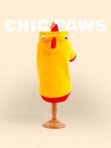 holdhoney 1pc Fashionable Holdhoney Pet Dog/Cat Clothes, Thick Hoodie Sweatshirt, Rooster Transformation, Soft & Comfortable, Autumn/Winter