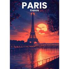 1pc Nordic Vintage Travel Cities Poster London Paris Rome Landscape Illustration Art Picture Home Decor No Frame - Multicolor - View 12