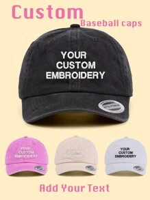 1 Pc, Unisex Personalized Hat,Custom Embroidered Hat, Personalized Dad Hat, Embroidered Logo Baseball Hat, Custom Hat, Bachelorette Hat, Colorful,Cute,Adorable,Funny,Kawaii,Y2K,Stylish,Unisex,Casual,Custom,Personalized,Unique,Customized,Ideal Gifts For Him,Ideal Gifts For Her,Her,Boyfriend,Girlfriend,Family,Friends,School Supplies,Back To School,For Office,For School,For Classroom,For Teacher Gifts,For University,For Colleague,For Dorm Rooms,For Teacher,For Boys And Girls,For Teenagers,Junior High School Students,Middle School Students,High School Senior High School Students,College Students,University Students,Freshman,Sophomore,Underclassmen