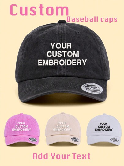 1 Pc, Unisex Personalized Hat,Custom Embroidered Hat, Personalized Dad Hat, Embroidered Logo Baseball Hat, Custom Hat, Bachelorette Hat