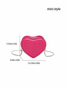 精致迷你情侣女士斜挎包，送给女生的小礼物，小巧轻便，PU拉链闭合轻质金属链条，适合旅行、聚会和约会，带有随机徽标字母。 - 彩色 - 查看 7