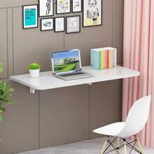 60*30cm Wall Mounted Folding Table, Floating Desk, Wall Folding Desk For Small Spaces, Wall Folding Table, Functional Hanging Desk, Dining Table, For Home Office, Study Room - trắng - Xem 6