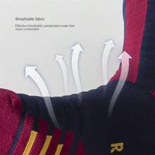 2 Pairs Adult Football Socks, Anti-Slip Training Thick Towel Bottom Breathable Sports Socks - Multicolor - View 11