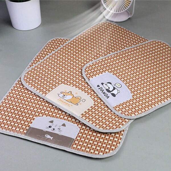 1pc Pet Cooling Mat Pad, Removable Summer Cooling Mat For Cats/Dogs Bed, Random Color & Design