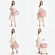KONO 36L Erweiterbare Wasserdichte Reisetasche Set mit Kosmetiktasche für Männer und Frauen Wochenend Sporttasche Zweiteiliges Handgepäck mit Nass/Trocken Trennung Wasserabweisend