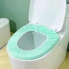1 件一次性加厚防水马桶座垫，无纺布便携式浴室罩，适用于家庭、酒店和旅行使用浴室装饰秋季装饰 - 彩色 - 查看 2