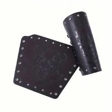 2 chiếc bao tay đạp xe thủ công độc đáo, vòng tay da dệt chỉ sáp đơn giản, phong cách Punk thời trung cổ cổ điển dành cho nam - A - Xem 15