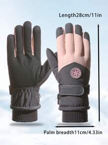 Gants de ski d'hiver femme, doublure thermique, épais, écran tactile, coupe-vent, imperméable, gants chauds pour le cyclisme et les activités de neige