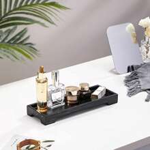 Vanity Tray - 1 Piece Shatterproof Silicone Kitchen And Bathroom Counter Tray, Kitchen Sink Soap Dispenser Tray, Bathroom Vanity Tray, Perfume Key Tray, Bathroom Toilet And Bathroom Countertop Silicone Tray, Toilet Tray, Hand Sanitizer And Perfume Storage Tray, Daily Jewelry And Decorative Storage Jewelry Display Trays Home Bathroom Decor Bathroom Organizer Fall Decor Back To School