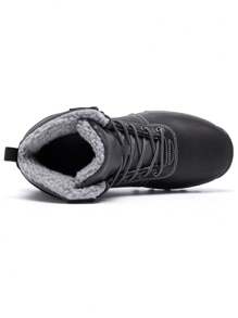 أحذية شتوية جديدة للرجال، أحذية منزلية شتوية للأزواج، أحذية عملية للرجال بطراز شارع رجعي، أحذية شتوية سميكة ودافئة مانعة للانزلاق ومريحة عالية الكعب، أحذية مشي رجالية مناسبة للمراهقين للاستخدام الصيفي العادي أو الرياضة في الخارج أو السفر للعطلات أو هدايا عيد الميلاد أو إكسسوارات ملابس التخرج - متعدد الألوان - مشاهدة 4