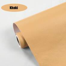 1卷自粘人造革补丁，适用于沙发修补、汽车内饰、皮革床翻新、软硬装饰覆盖——防褪色、强力粘性、耐磨、耐用、抗撕裂、抗拉伸，颜色可选：黑色/棕色/白色/蓝色/橙色