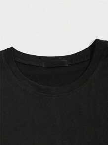 Anime Kurapika HunterXHunter Otaku T-Shirt 100% Cotton Plus Size Yarn 30.1 - 黑色 - 查看 3