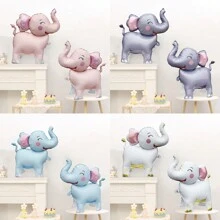 2个/套粉色3D卡通大象站立铝箔气球 - 淺粉色 - 查看 1