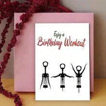 1pc Humorous Birthday Card Christmas Card With Bottle Opener Design - Perfect For Family, Friends And Colleagues