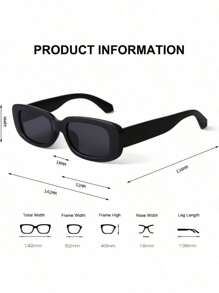 2pcs Rectangle Sunglasses For Women Retro Driving Glasses 90's Vintage Fashion Narrow Square Frame UV400 Protection - 2 CÁI - Xem 4