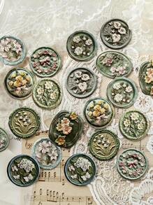 MOCARD 20 件/包复古浮雕贴纸，适用于剪贴簿、创意美学装饰贴纸、DIY 工艺材料、个性化日记本/礼物、学校用品、返校