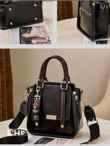 Women's Medium Crossbody Bag Square Tote And Hand Bag - 黑色 - 查看 5