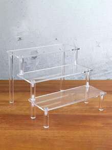 1 pièce Support d'affichage de modèle de voiture de bureau en acrylique transparent, étagère en acrylique transparent pour organiser les figurines, support d'affichage à étages pour poupées, vitrine d'organisation de décoration de bureau