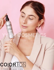 Fijador de maquillaje colorton Resistente al agua efecto mate Spray fijador - Plateado - Ver 6