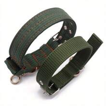Adjustable Thick Dog Collars, Non-Choke Large Breed Pet Neck Collar - Green - View 4