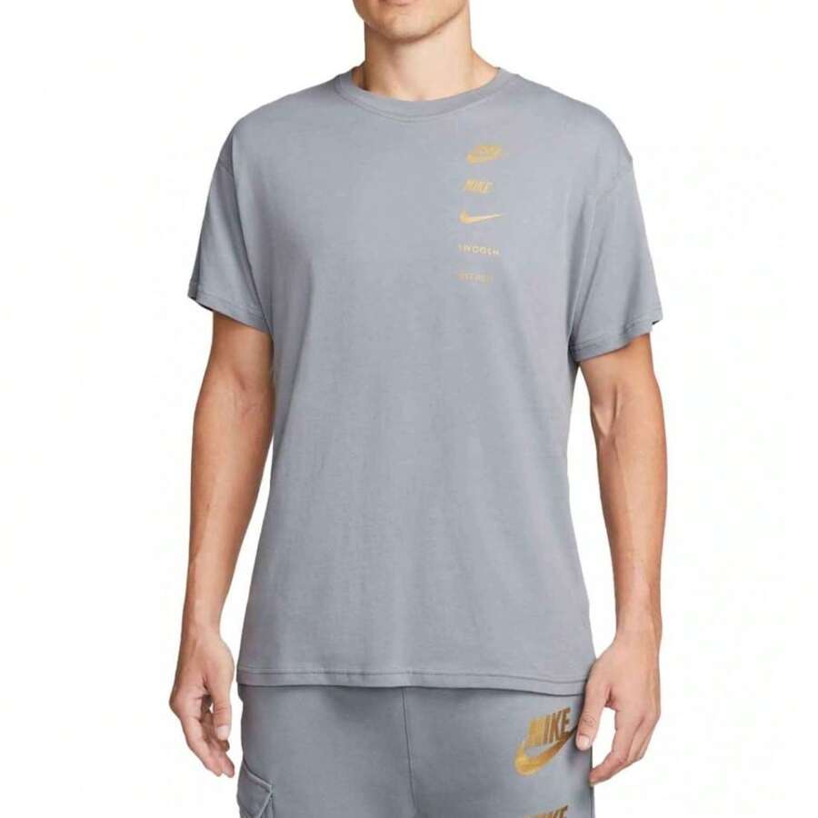 Nike Sportswear Standard Issue T Shirt - Grey - View 1