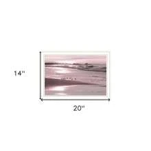 HomeRoots Breakfast On The Beach White Framed Print Wall Art