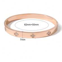 Vòng tay Zirconium Clasp cho nữ trang sức tay bằng thép titan cao cấp - Nhiều màu - Xem 8