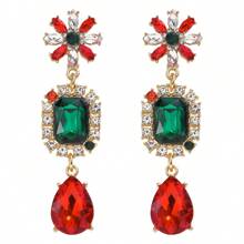 2 件水钻几何翼优雅吊坠耳环，适合女性圣诞节、日常、派对佩戴 - 聖誕耳環 - 查看 15