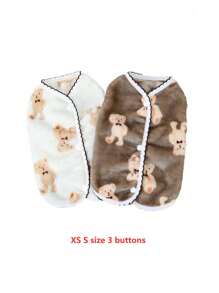 Autumn/Winter Pet Fleece Vest, Cute Dog/Cat Clothes Suitable For Small Dogs And Cats, Teddy, Pomeranian