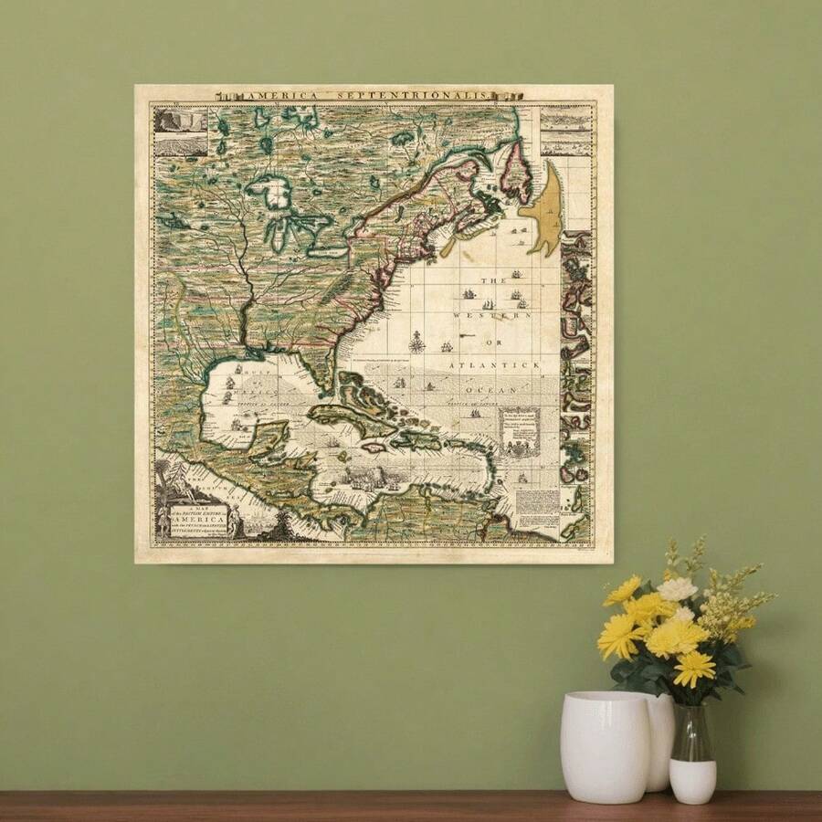Vintage 1773 Map Of British Empire In North America Unframed Print Wall ...