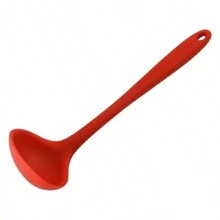 1 Cuchara de silicona de una sola pieza resistente a altas temperaturas para sopa, antiadherente, disponible en stock