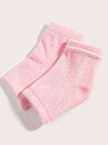 yuluan 1 Pair Feather Down Gel Heel Leg Warmers, Adult Gel Heel Sleeve Foot Heel Care Leg Warmers, Comfortable Anti-Slip Breathable, Prevent Dry Cracked Heels, Fits All Seasons