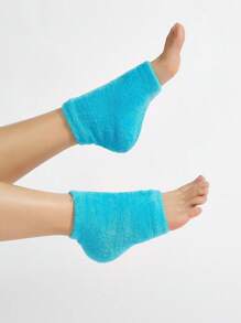 yuluan 1 Pair Feather Down Gel Heel Leg Warmers, Adult Gel Heel Sleeve Foot Heel Care Leg Warmers, Comfortable Anti-Slip Breathable, Prevent Dry Cracked Heels, Fits All Seasons