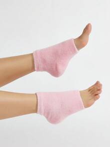 yuluan 1 Pair Feather Down Gel Heel Leg Warmers, Adult Gel Heel Sleeve Foot Heel Care Leg Warmers, Comfortable Anti-Slip Breathable, Prevent Dry Cracked Heels, Fits All Seasons
