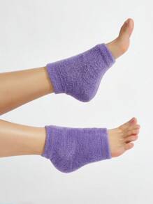yuluan 1 Pair Feather Down Gel Heel Leg Warmers, Adult Gel Heel Sleeve Foot Heel Care Leg Warmers, Comfortable Anti-Slip Breathable, Prevent Dry Cracked Heels, Fits All Seasons