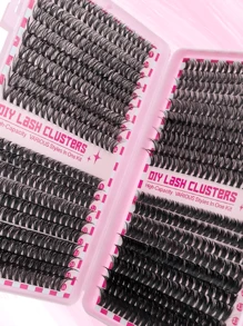 800 簇独立 D 卷曲 0.07D 30D40D60D80D/30D+40D+50D+60D 9-16 毫米自然造型睫毛簇 DIY 持久假睫毛礼物 适合女性女孩自然簇睫毛套装、睫毛、睫毛、假睫毛 - 黑色 - 查看 6