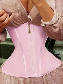 Faja reductora de cintura con cremallera, alta compresión, moldeador corporal para mujeres