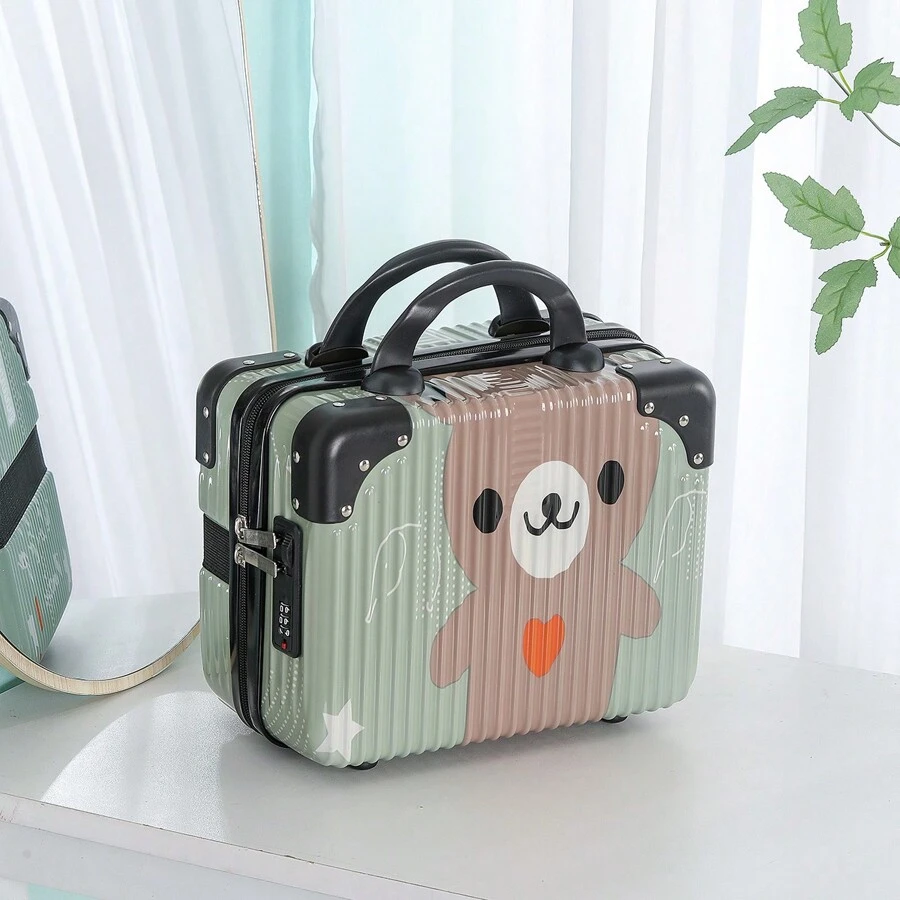 14 In Mỹ phẩm Túi xách tay , Nhẹ Linh hoạt Mang Du lịch Túi hành lý , Vali Cái túi - màu xanh lá - Xem 1