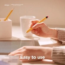 Elago Classic Apple Pencil Cover Cute For Apple Pencil Case 1st Generation, Classic Cute Design, Back To School, Durable Silicone, Original, Apple Pencil Accessories, Gift For Friends, Magnetic Charging And Double Tap, IPad Accessories, Precise Cutouts, Soft Silicone, Premium Material - 黃色 - 查看 2