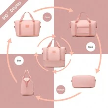 KONO 36L Erweiterbare Wasserdichte Reisetasche Set mit Kosmetiktasche für Männer und Frauen Wochenend Sporttasche Zweiteiliges Handgepäck mit Nass/Trocken Trennung Wasserabweisend