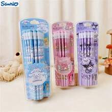 Sanrio 12 peças de lápis e 1 peça de lápis roller caixa de papelaria conjunto, lápis HB, escrita desenho lápis HB esboço canetas