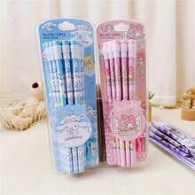 Sanrio 12 peças de lápis e 1 peça de lápis roller caixa de papelaria conjunto, lápis HB, escrita desenho lápis HB esboço canetas