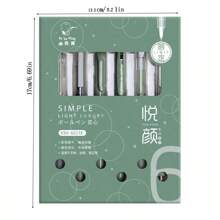 Conjunto de 5 bolígrafos retráctiles de diseño sencillo de secado rápido, 0,5 mm, escritura suave, tinta negra - Multicolor - Ver 3