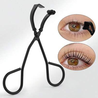 1 pieza Mini rizador de pestañas detallado, riza las pestañas inferiores en las esquinas exteriores, asistente de rizado sin marco segmentado, rizador de pestañas negro pequeño, se ajusta naturalmente a la forma del ojo, compacto y portátil, herramienta de moldeado para pestañas parciales, adecuado para retoques sobre la marcha, barato, rellenos de calcetines, maquillaje, herramientas de maquillaje, cosas baratas, regalos, regalos para mujeres, regalos de Navidad