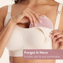 6片装有机哺乳垫 - 可洗哺乳胸罩、哺乳胸罩乳垫、吸奶胸罩可重复使用胸垫、孕妇哺乳胸罩垫 - 彩色 - 查看 5