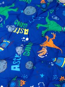 Children's Vest Different Models Dinosaur Design Lightweight Quilted Vest Different Sizes - Navy Blue - View 6