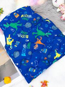 Children's Vest Different Models Dinosaur Design Lightweight Quilted Vest Different Sizes - Navy Blue - View 5